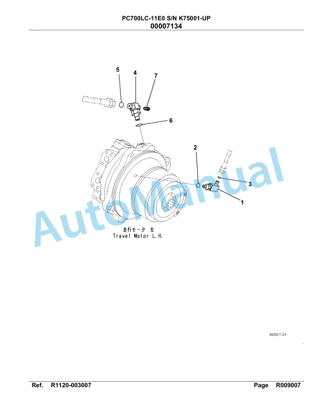 Komatsu PC700LC-11E0 Hydraulic Excavator Parts Manual PC00072U-5