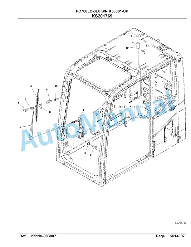 Komatsu PC700LC-8E0 Hydraulic Excavator Parts Manual SAA6D1JU-3