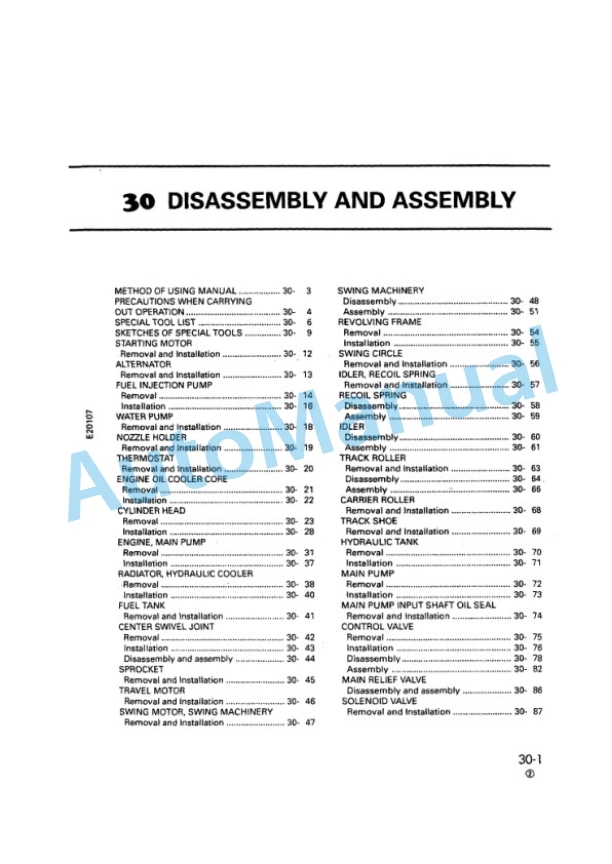 Komatsu PC71 Hydraulic Excavator Shop Manual SEN06806-03-4