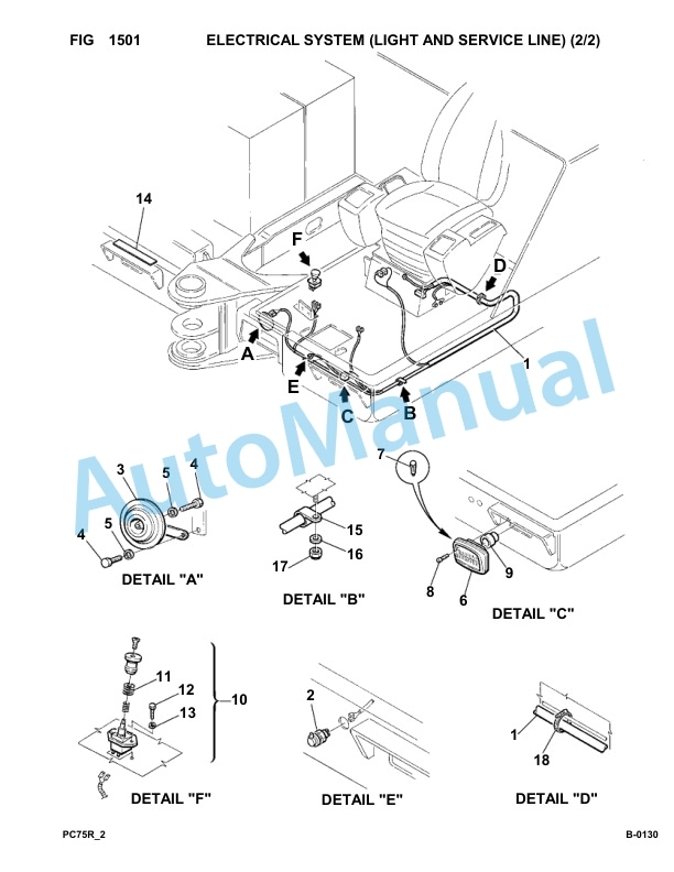 Komatsu PC75R-2 Hydraulic Excavator Parts Manual 22E5200001-up-2