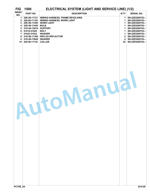 Komatsu PC75R-2 Hydraulic Excavator Parts Manual 22E5200763-up-2