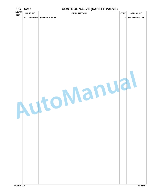Komatsu PC75R-2 Hydraulic Excavator Parts Manual 22E5200763-up-4