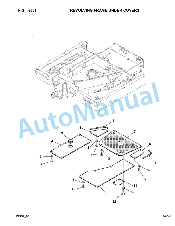 Komatsu PC75R-2, PC75R-2HD Hydraulic Excavator Parts Manual 22E521050-UP-3