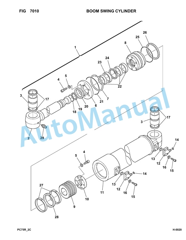 Komatsu PC75R-2, PC75R-2HD Hydraulic Excavator Parts Manual 22E521050-UP-5