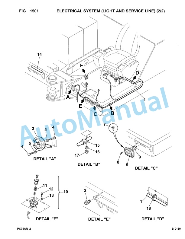 Komatsu PC75R-2 USA Hydraulic Excavator Parts Manual 22E5200001-up-2