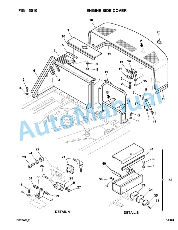 Komatsu PC75R-2 USA Hydraulic Excavator Parts Manual 22E5200001-up-3