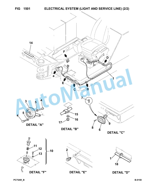 Komatsu PC75R-2 USA Hydraulic Excavator Parts Manual 22E5210001-up-2
