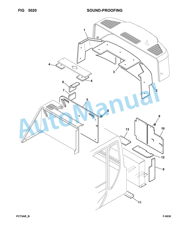 Komatsu PC75R-2 USA Hydraulic Excavator Parts Manual 22E5210001-up-3