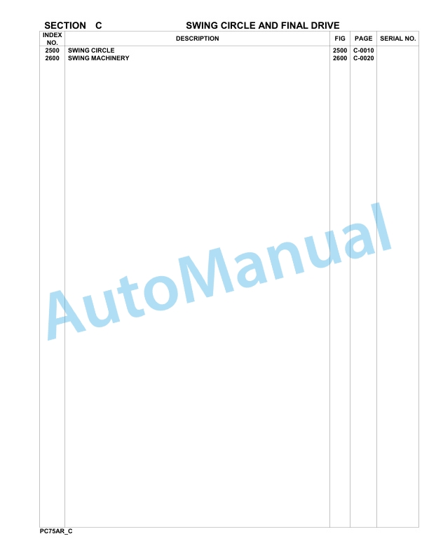 Komatsu PC75R-2 USA Hydraulic Excavator Parts Manual 22E5210500-UP-2