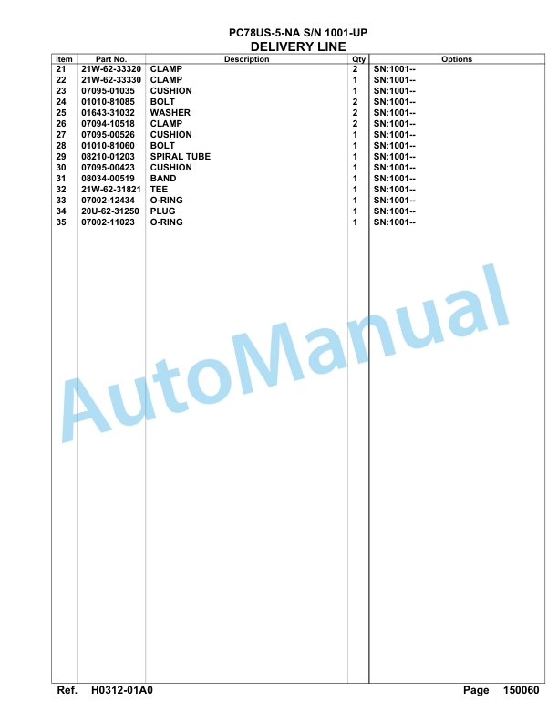 Komatsu PC78US-5-NA Parts Manual-2
