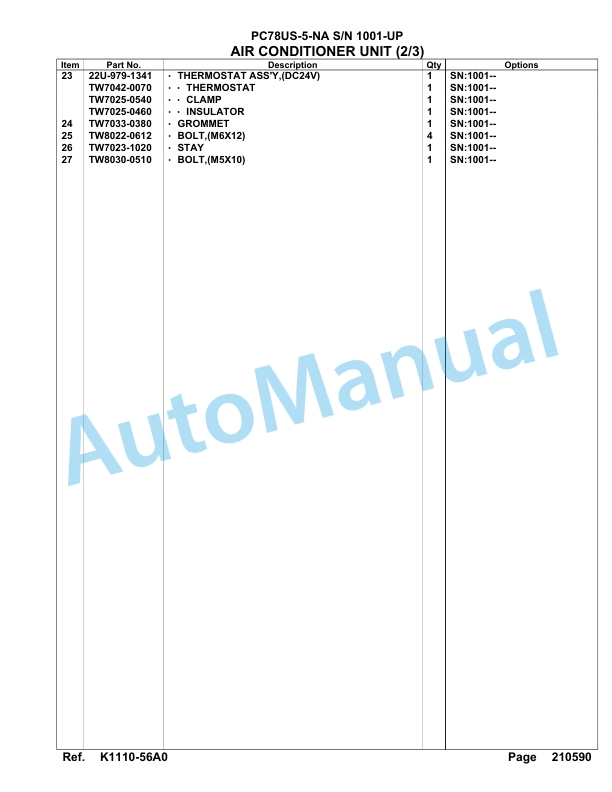 Komatsu PC78US-5-NA Parts Manual-4