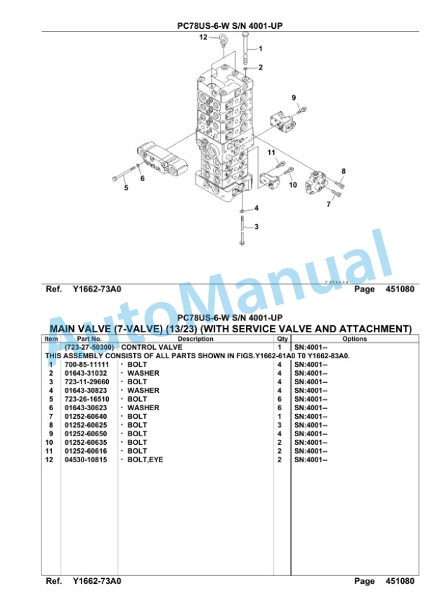 Komatsu PC78US-6-W Parts Manual-4