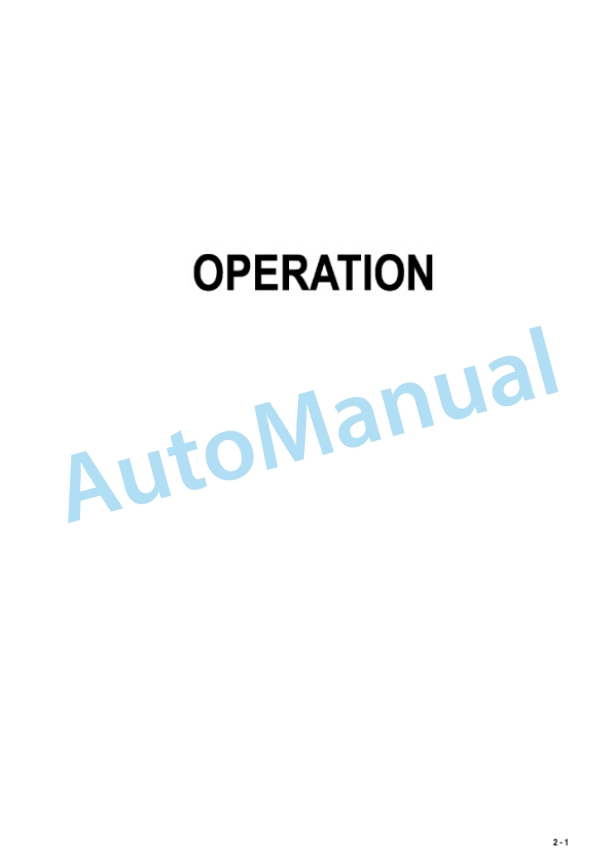 Komatsu PC78US-8 Hydraulic Excavator Operation and Maintenance Manual PEN01072-00-4