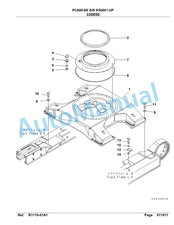 Komatsu PC800-8K Hydraulic Excavator Parts Manual SAA6D1KU-4