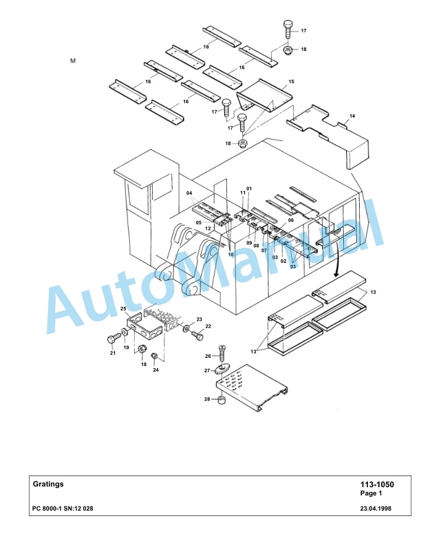 Komatsu PC8000-1 Hydraulic Excavator Parts Manual G12028-2