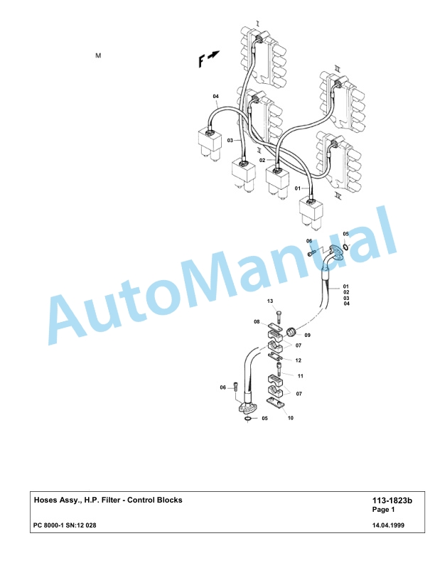 Komatsu PC8000-1 Hydraulic Excavator Parts Manual G12028-3