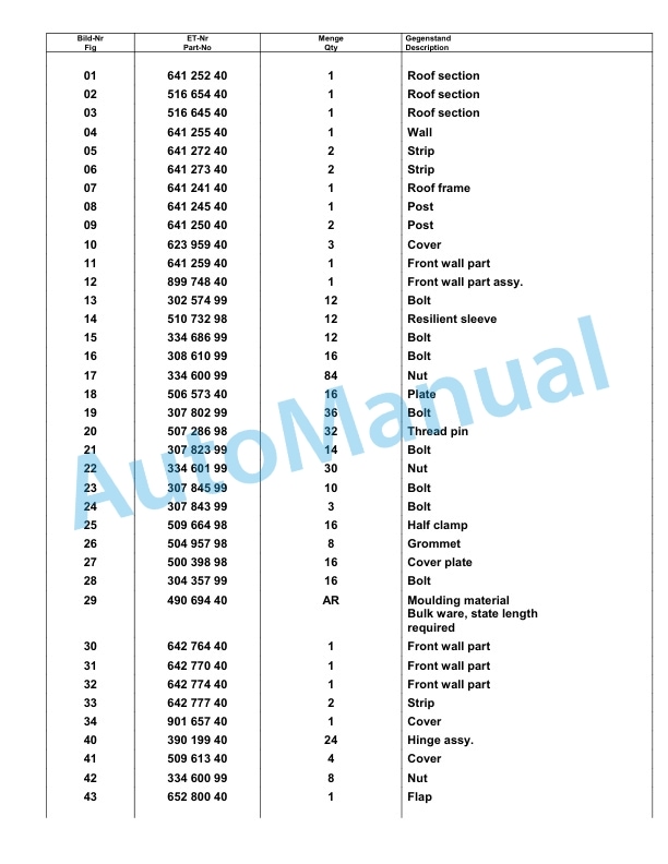 Komatsu PC8000-1 Hydraulic Excavator Parts Manual G12029-2