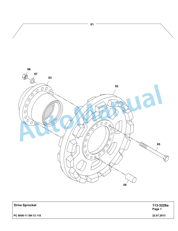 Komatsu PC8000-11 Hydraulic Excavator Parts Manual G12118-2