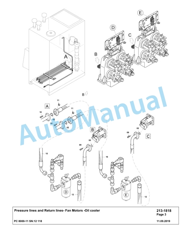 Komatsu PC8000-11 Hydraulic Excavator Parts Manual G12118-3