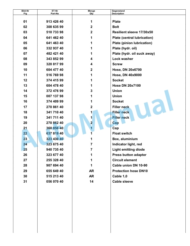 Komatsu PC8000-1E Hydraulic Excavator Parts Manual G12024-5