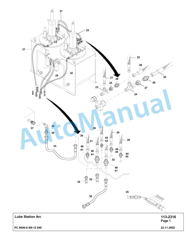 Komatsu PC8000-6 Hydraulic Excavator Parts Manual G12040-4