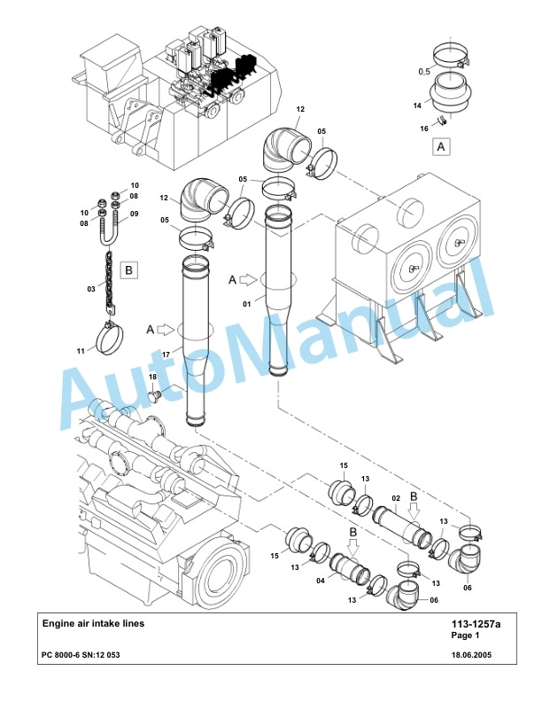 Komatsu PC8000-6 Hydraulic Excavator Parts Manual G12053-2