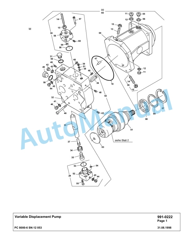 Komatsu PC8000-6 Hydraulic Excavator Parts Manual G12053-5