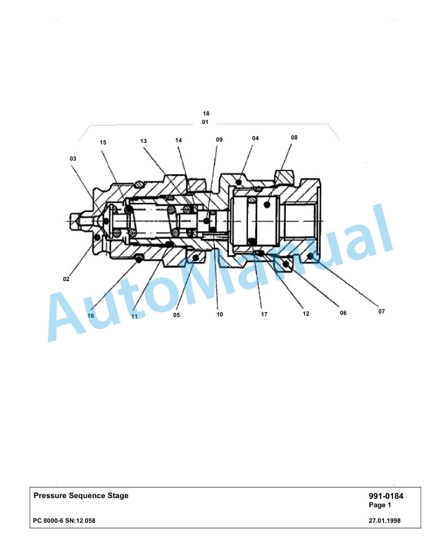 Komatsu PC8000-6 Hydraulic Excavator Parts Manual G12058-5