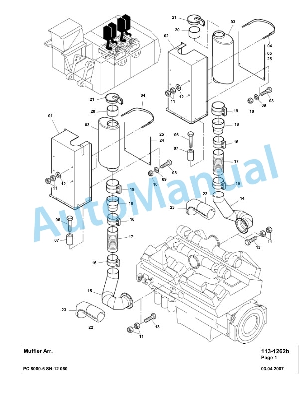 Komatsu PC8000-6 Hydraulic Excavator Parts Manual G12060-2