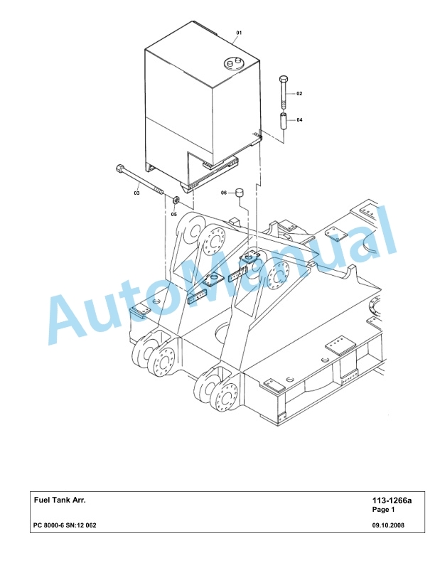 Komatsu PC8000-6 Hydraulic Excavator Parts Manual G12062-2