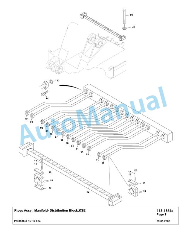 Komatsu PC8000-6 Hydraulic Excavator Parts Manual G12064-3