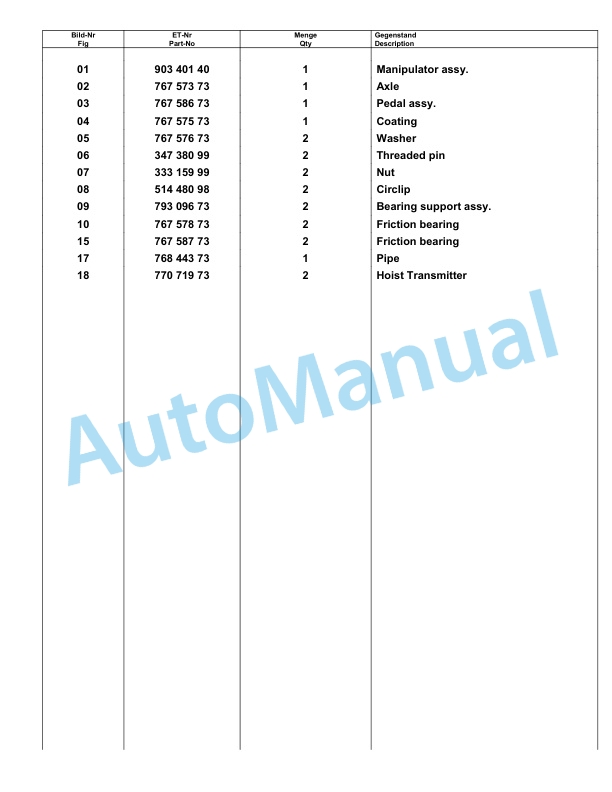 Komatsu PC8000-6 Hydraulic Excavator Parts Manual G12064-5