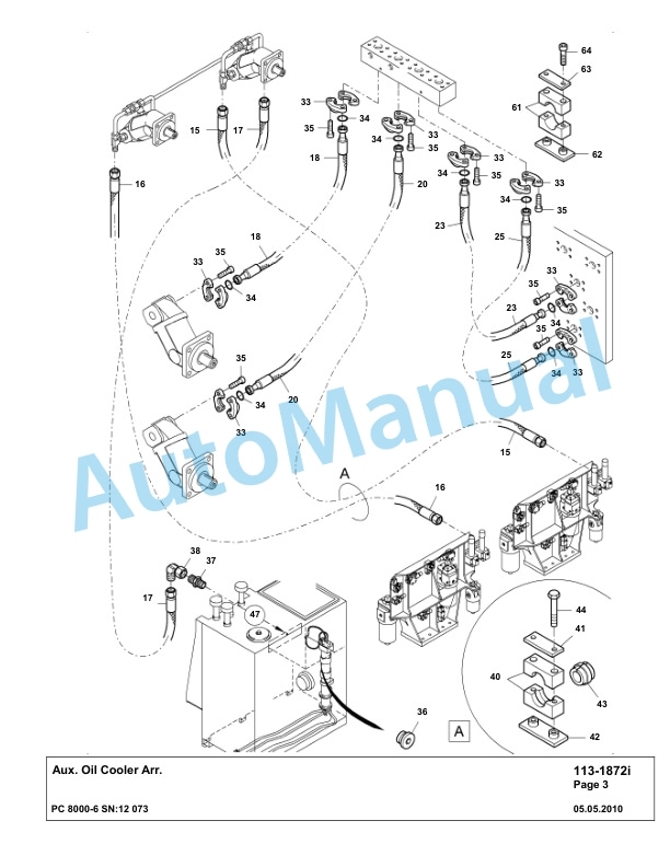 Komatsu PC8000-6 Hydraulic Excavator Parts Manual G12073-3