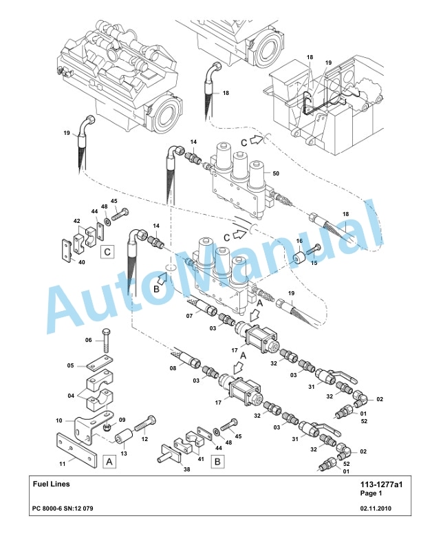 Komatsu PC8000-6 Hydraulic Excavator Parts Manual G12079-2