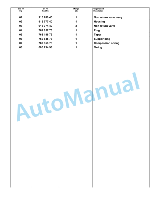Komatsu PC8000-6 Hydraulic Excavator Parts Manual G12079-3