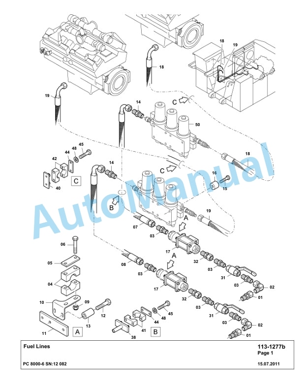 Komatsu PC8000-6 Hydraulic Excavator Parts Manual G12082-2