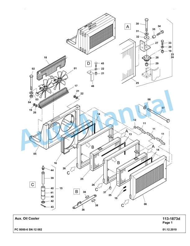 Komatsu PC8000-6 Hydraulic Excavator Parts Manual G12082-3