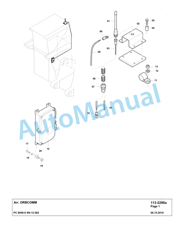 Komatsu PC8000-6 Hydraulic Excavator Parts Manual G12082-4
