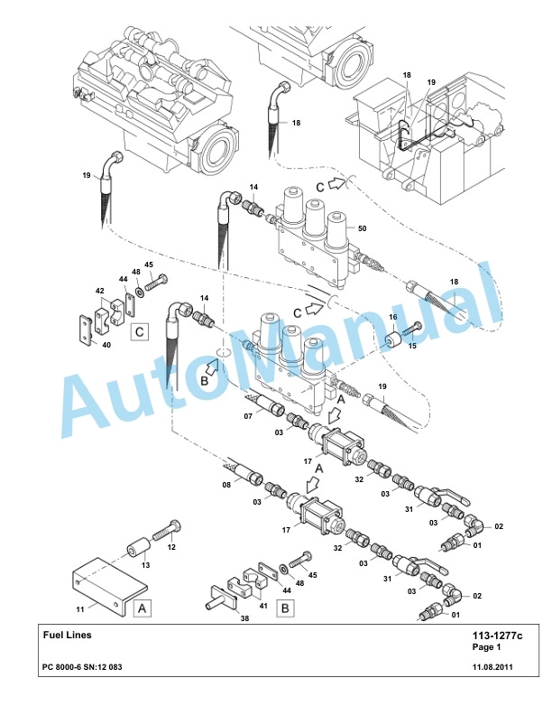 Komatsu PC8000-6 Hydraulic Excavator Parts Manual G12083-2