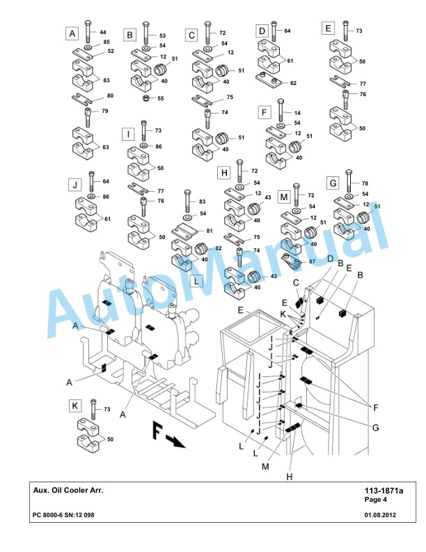 Komatsu PC8000-6 Hydraulic Excavator Parts Manual G12098-3