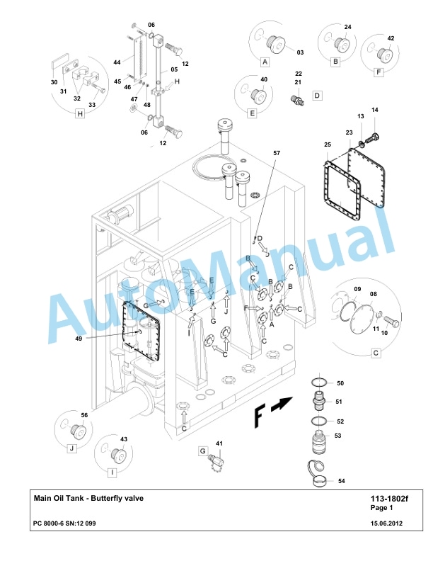 Komatsu PC8000-6 Hydraulic Excavator Parts Manual G12099-2