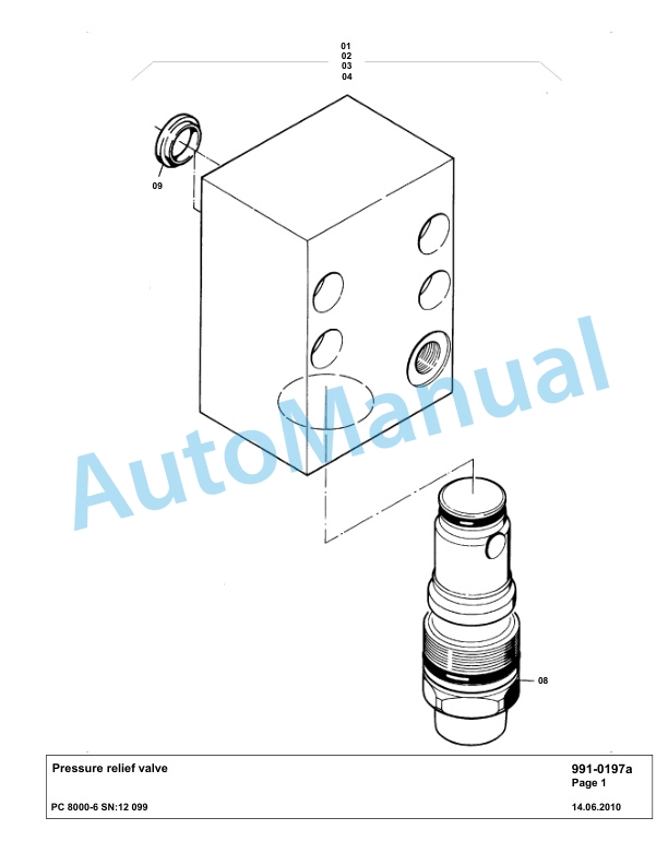 Komatsu PC8000-6 Hydraulic Excavator Parts Manual G12099-5