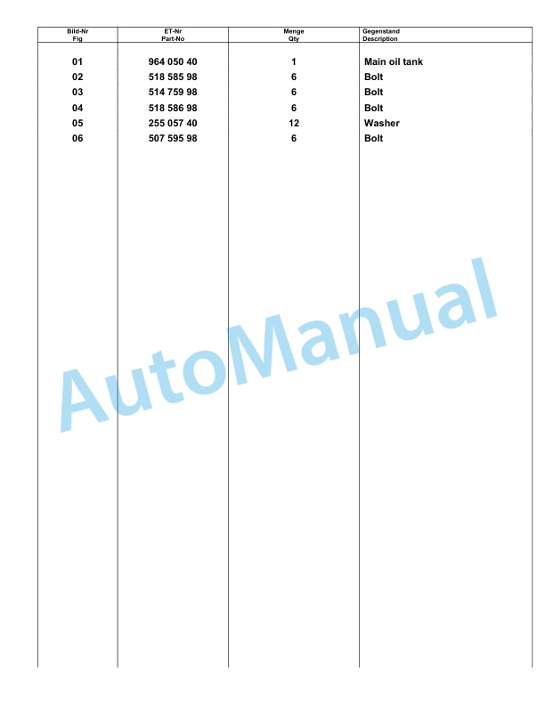 Komatsu PC8000-6 Hydraulic Excavator Parts Manual G12103-2