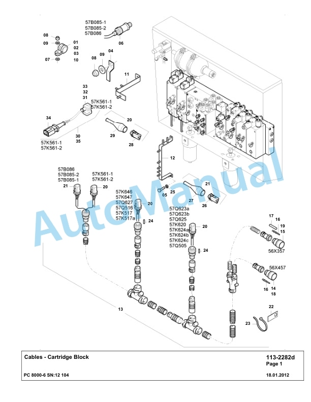 Komatsu PC8000-6 Hydraulic Excavator Parts Manual G12104-4