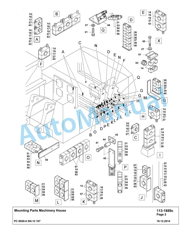 Komatsu PC8000-6 Hydraulic Excavator Parts Manual G12107-3