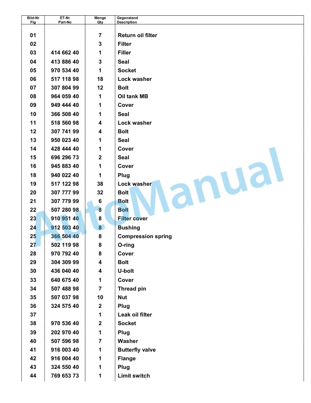 Komatsu PC8000-6 Hydraulic Excavator Parts Manual G12110-2