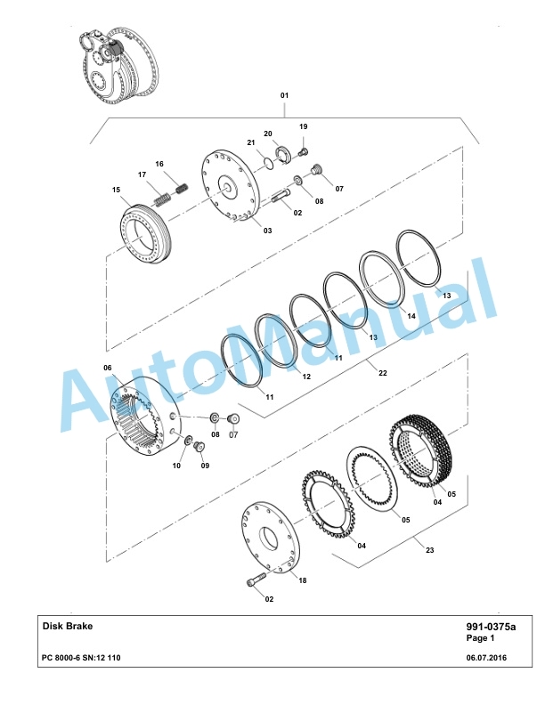 Komatsu PC8000-6 Hydraulic Excavator Parts Manual G12110-5