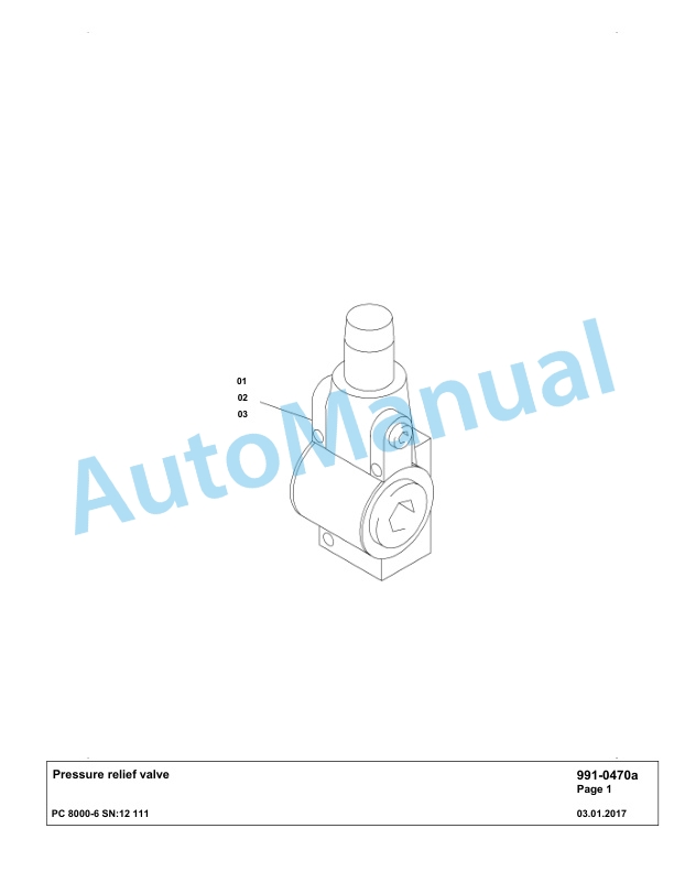 Komatsu PC8000-6 Hydraulic Excavator Parts Manual G12111-5