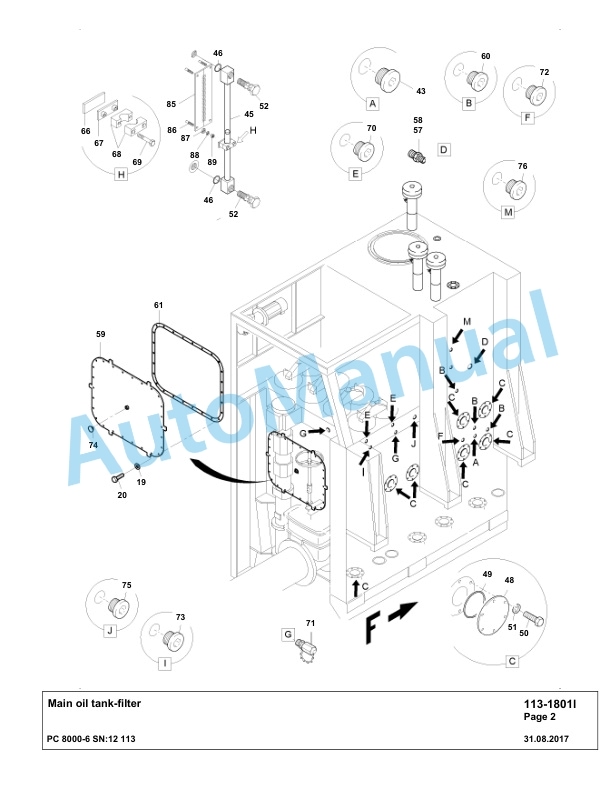 Komatsu PC8000-6 Hydraulic Excavator Parts Manual G12113-2