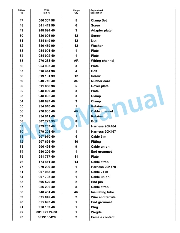 Komatsu PC8000-6 Hydraulic Excavator Parts Manual G12113-3